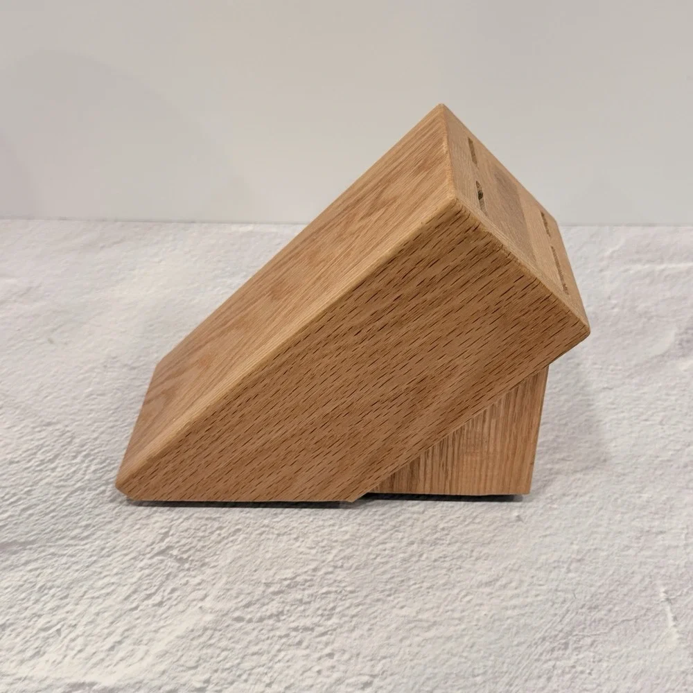 Cutco Wood Knife Block 4 Slot USA Honey Oak